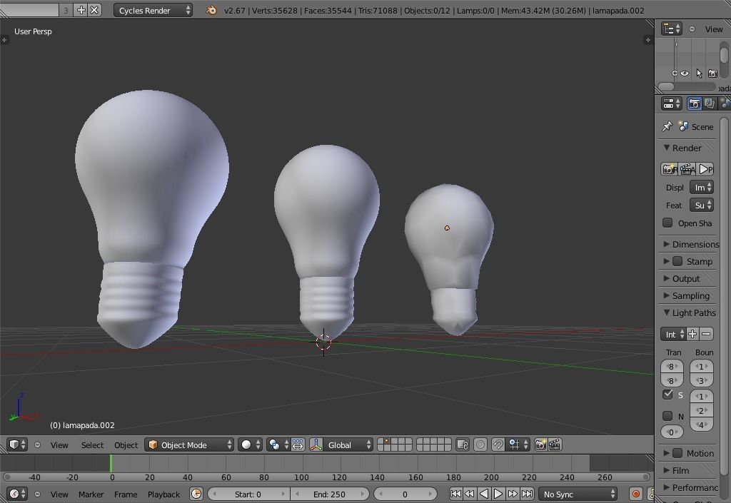 lamp made in blender Low-poly 3D model_4