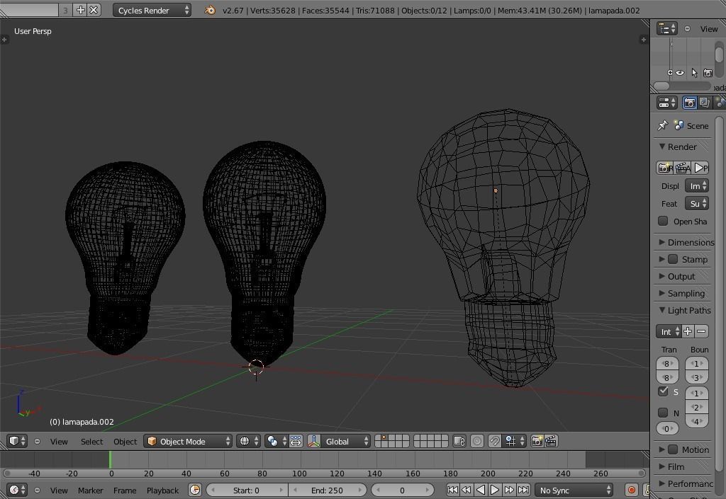lamp made in blender Low-poly 3D model_3