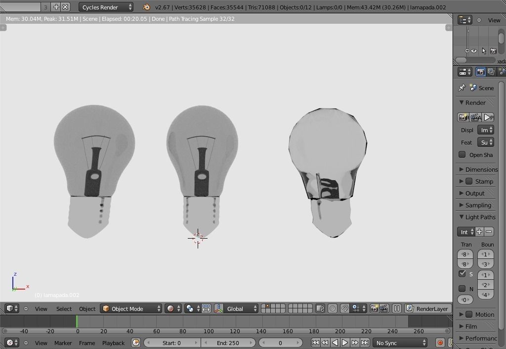 lamp made in blender Low-poly 3D model_5