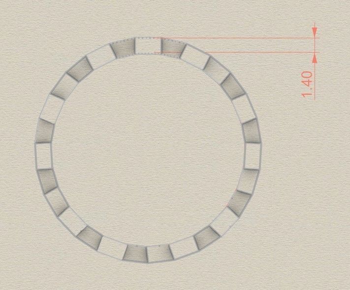 Model 88 Rectangular Facet Diamond Ring Modern EU size 3D print model_6