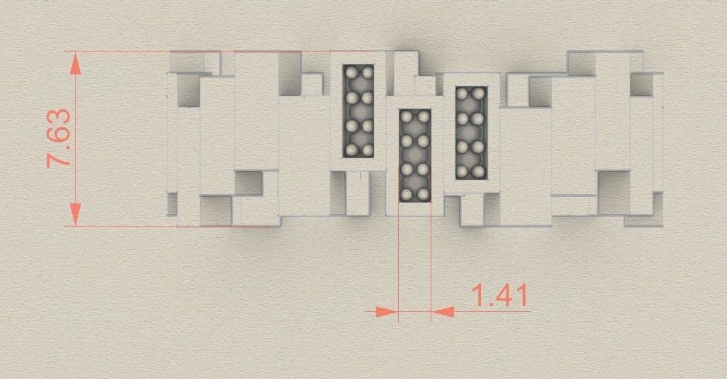 Model 88 Rectangular Facet Diamond Ring Modern EU size 3D print model_5