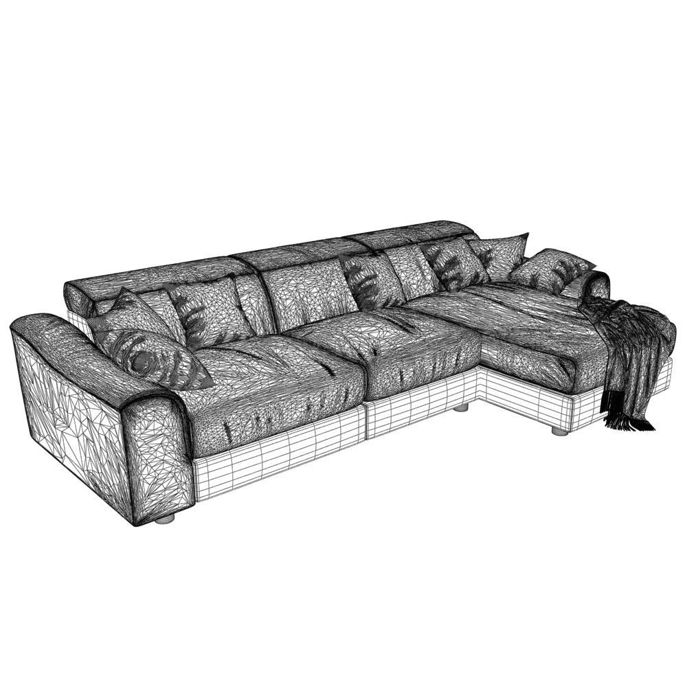 142-Sofa natuzzi Attesa2827 2 3D model_3