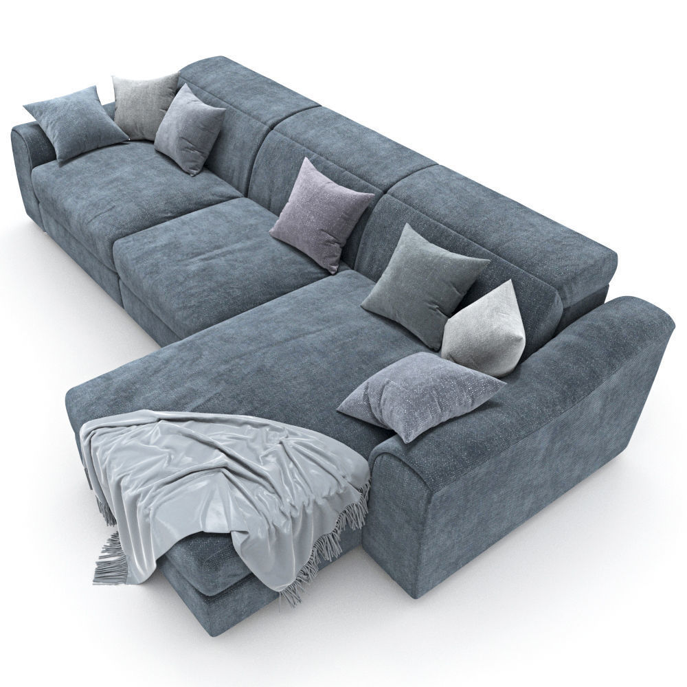 142-Sofa natuzzi Attesa2827 2 3D model_2