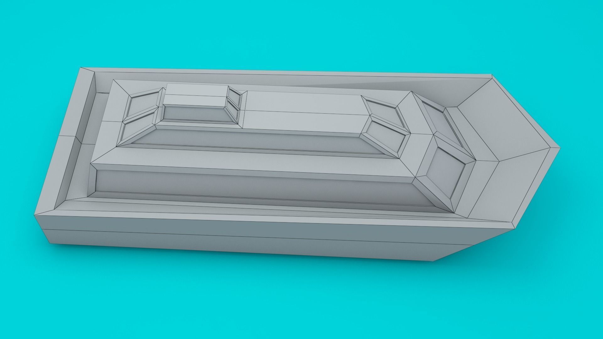Low-poly cartoon yacht 3d model Low-poly 3D model_2