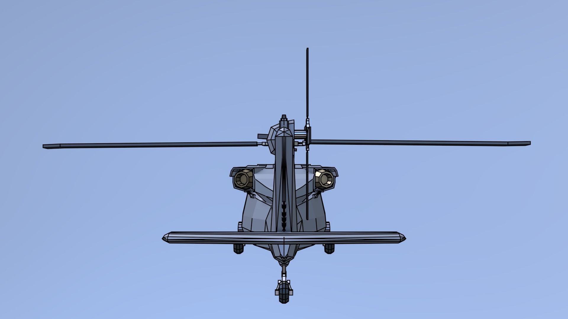 SH-60 seahawk low poly Low-poly 3D model_13