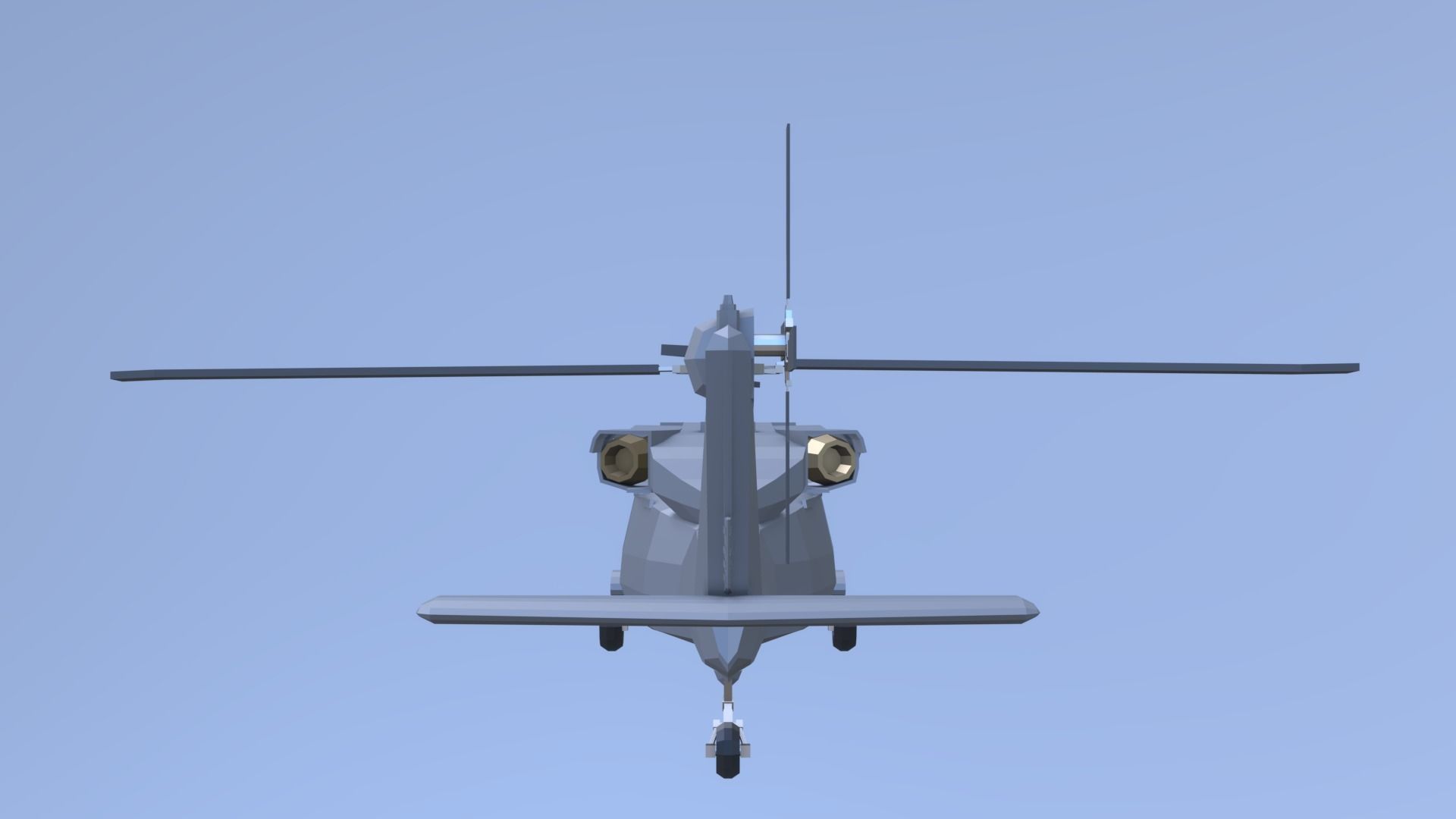 SH-60 seahawk low poly Low-poly 3D model_12