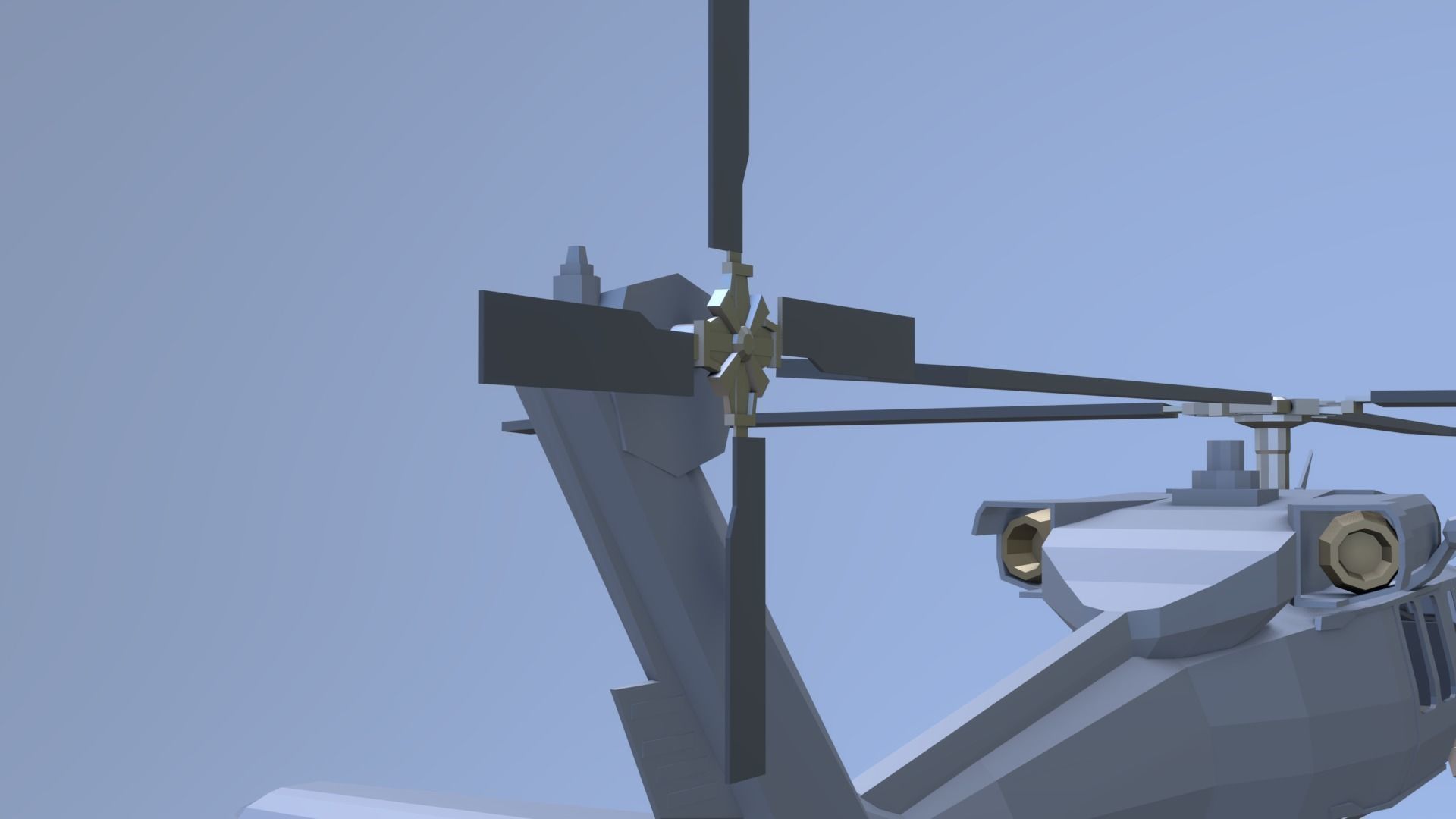 SH-60 seahawk low poly Low-poly 3D model_4