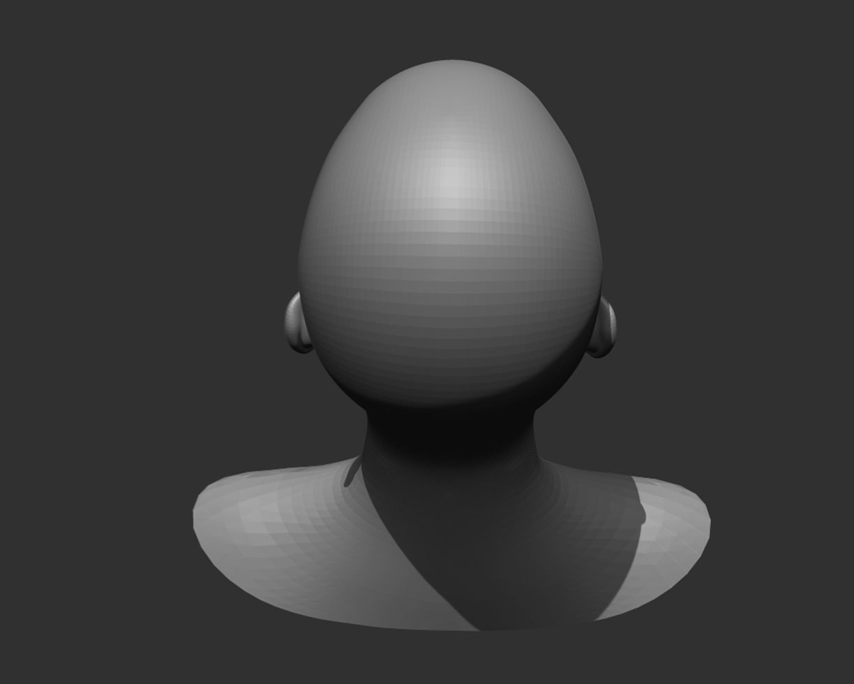 Female Head Realistic Base Mesh 3D Model 3D model_6