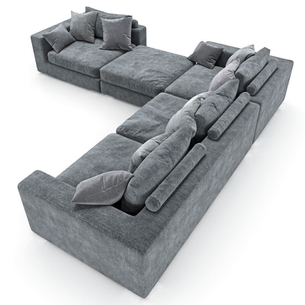 176-Sofa Club Element grey 4 3D model_2