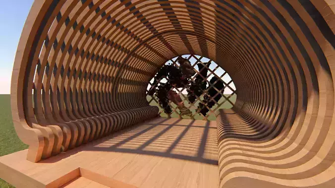 Spade Gazeebo wooden pergola