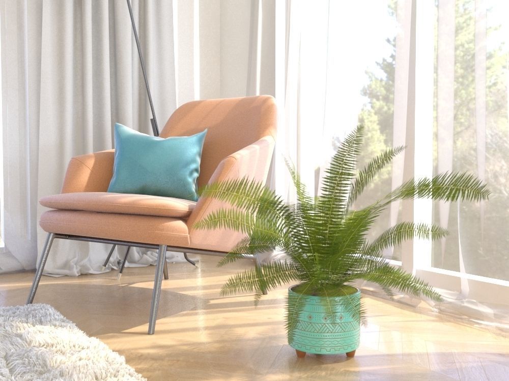 Fern Plant 3D Model 3D model_3
