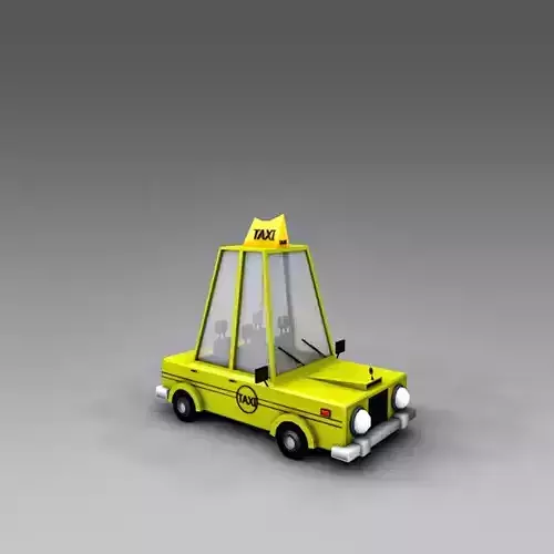 Low Poly Taxi Car