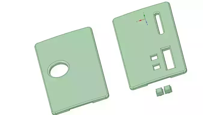 Billetbox pannels rev 4 cutouts-SLA-Curved 3D print model