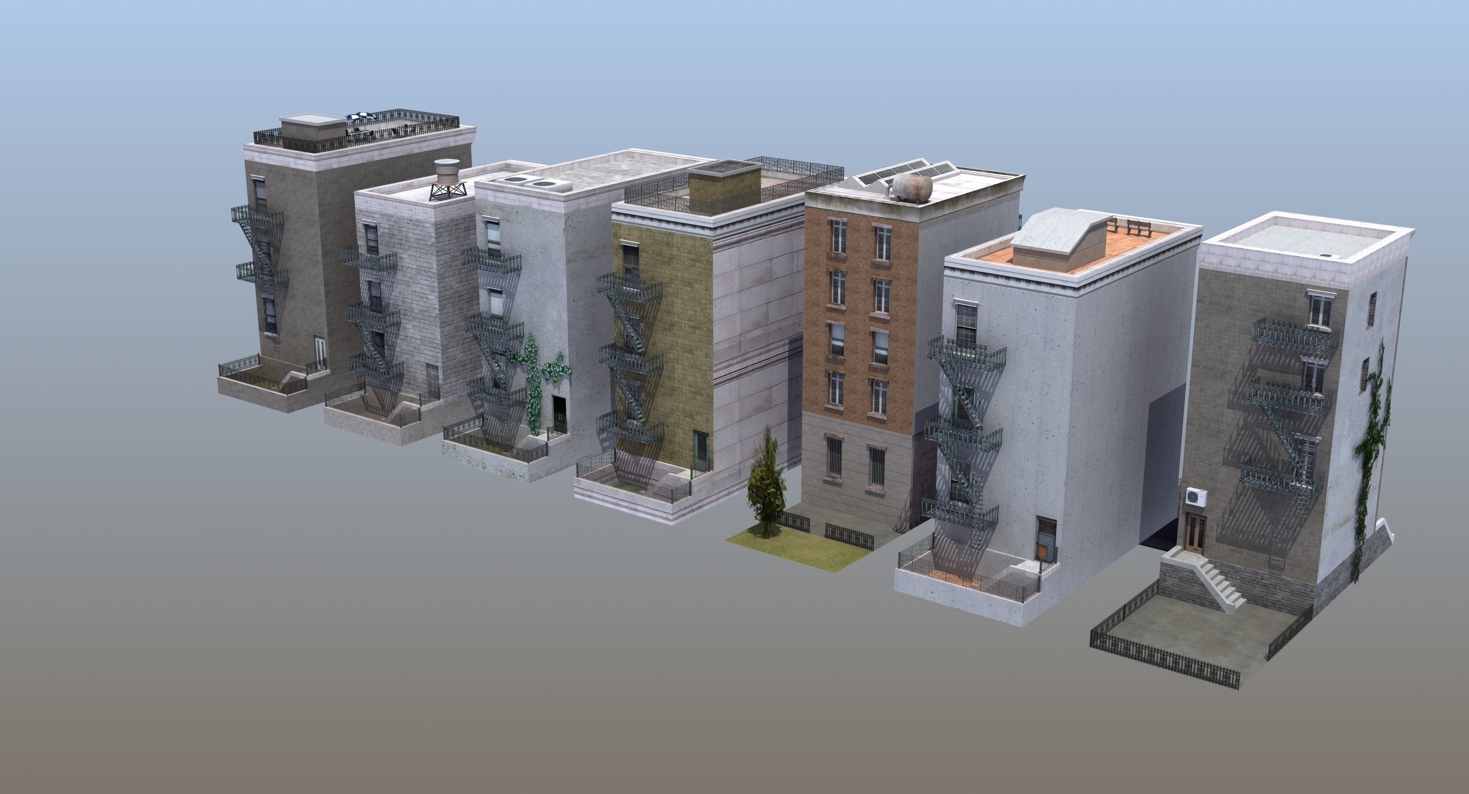 Row Houses 7 3D model_25