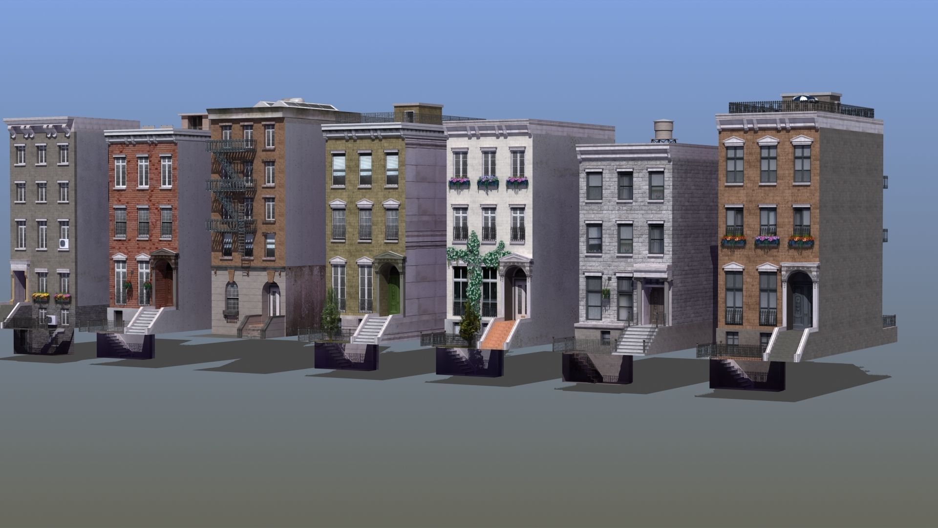 Row Houses 7 3D model_6