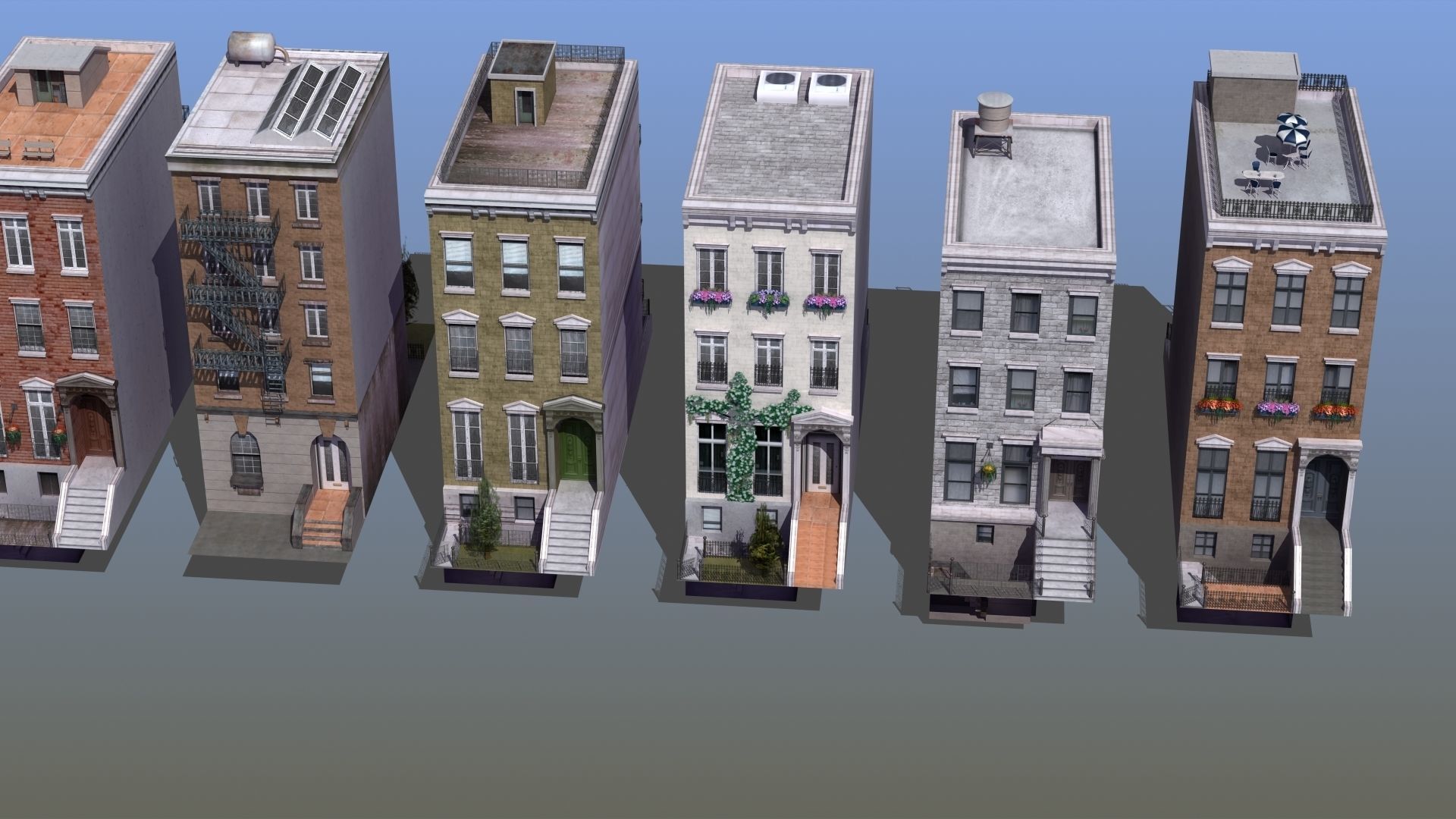 Row Houses 7 3D model_1