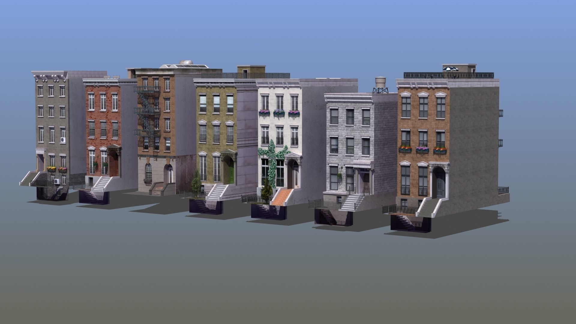 Row Houses 7 3D model_16