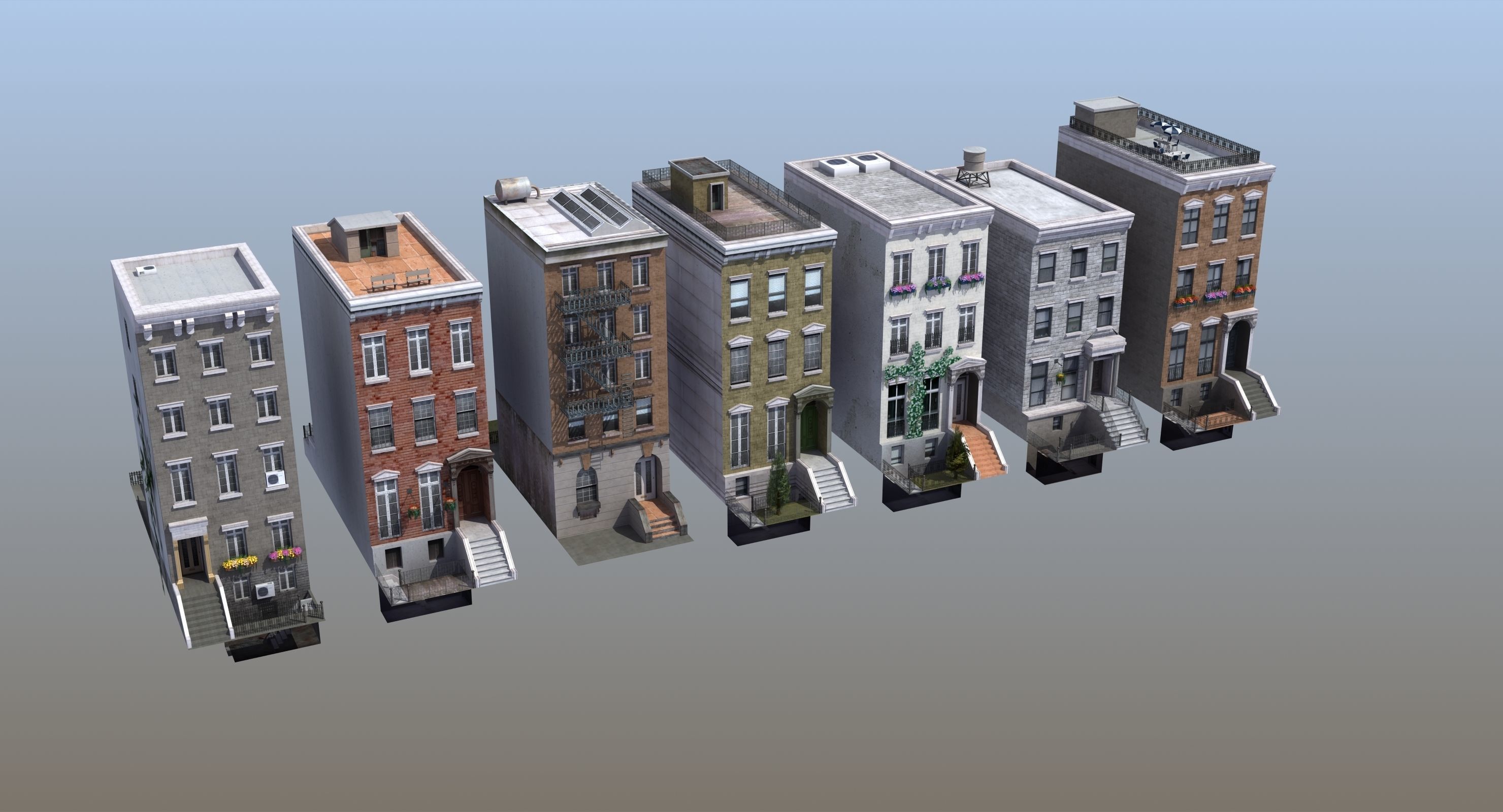 Row Houses 7 3D model_17