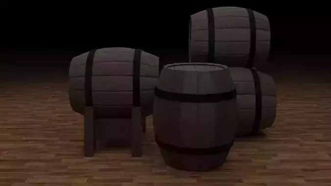 Old Wood Barrel