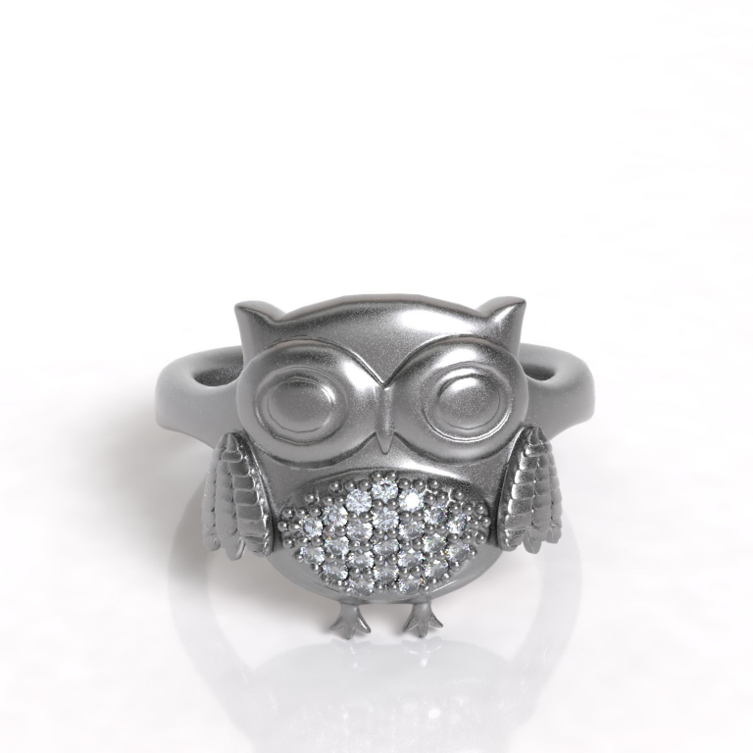 Anillo buho   Owl ring 3D model_1