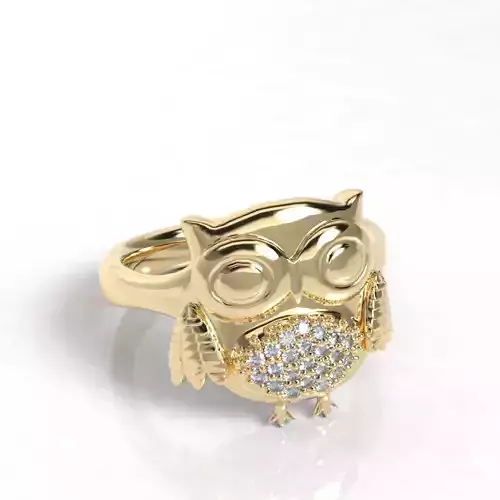 Anillo buho   Owl ring