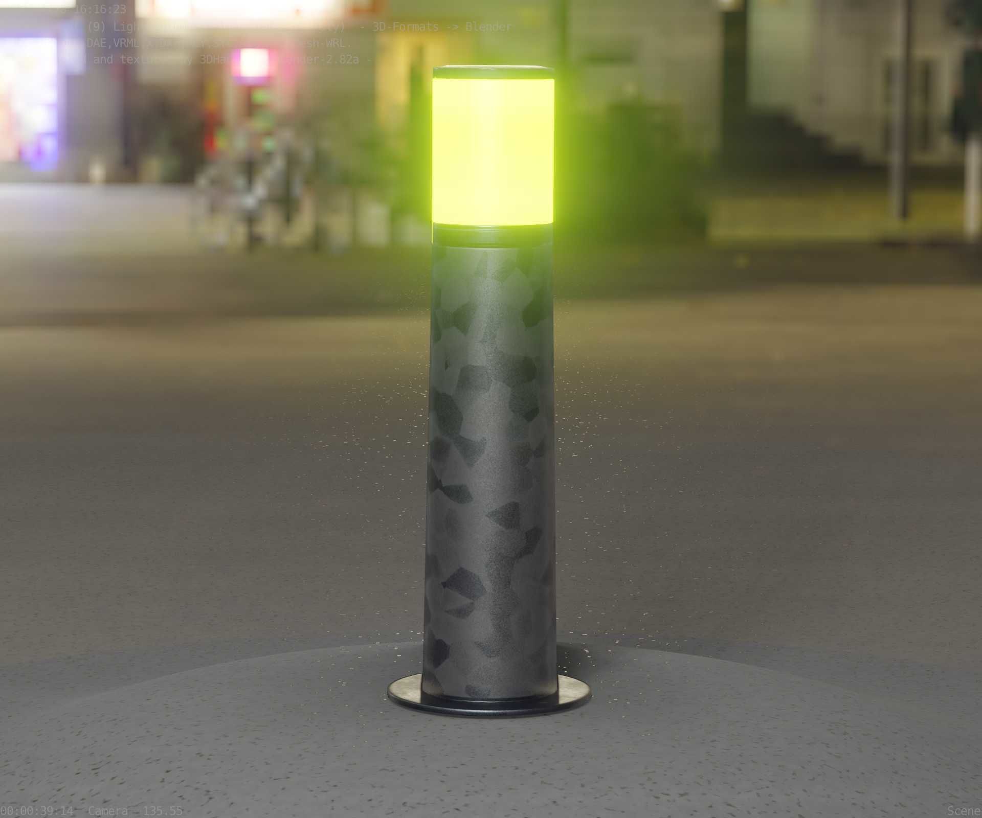 Galvanized Light-Column -10- Street-Light 9 Low-poly 3D model_65