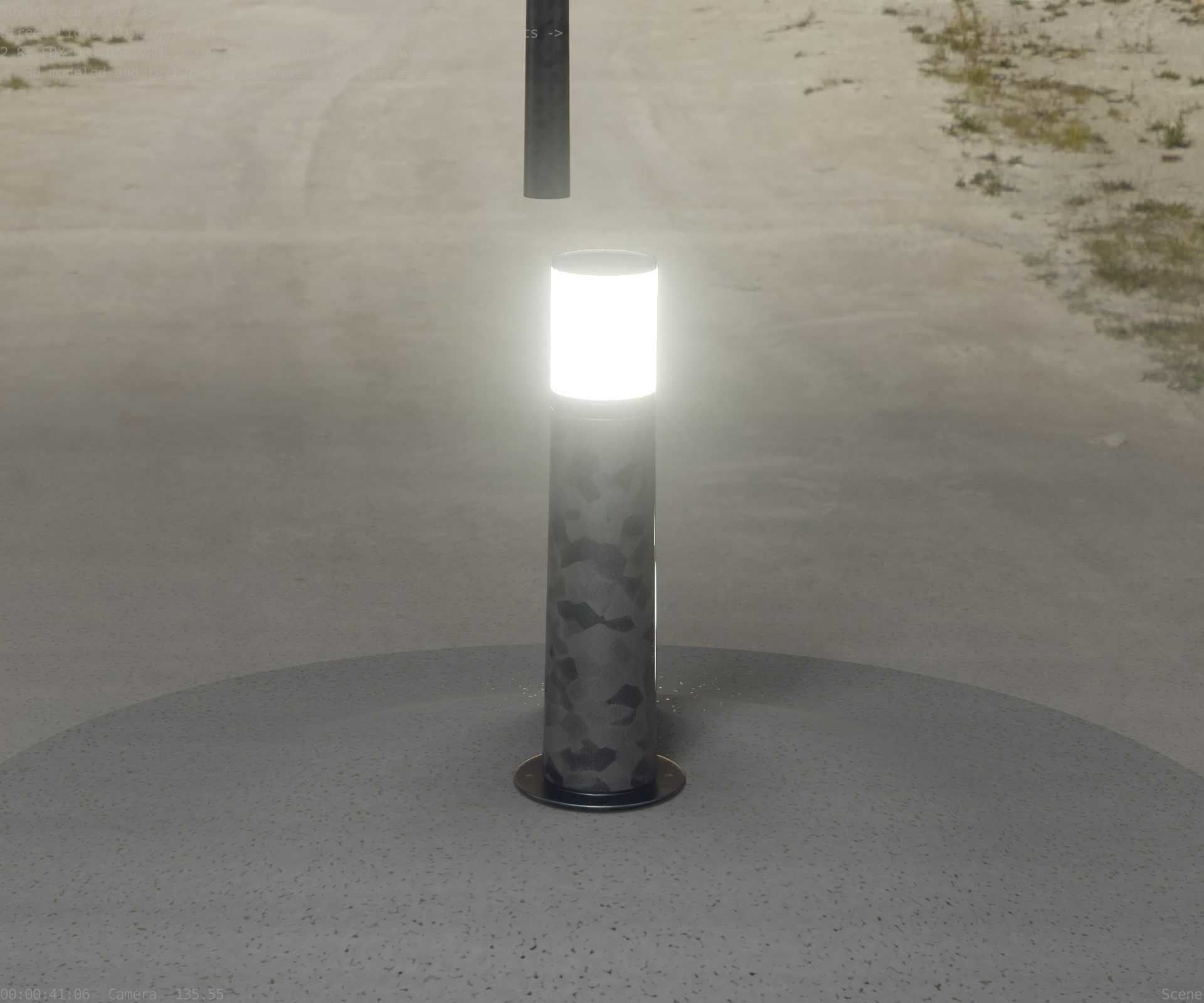 Galvanized Light-Column -10- Street-Light 9 Low-poly 3D model_90
