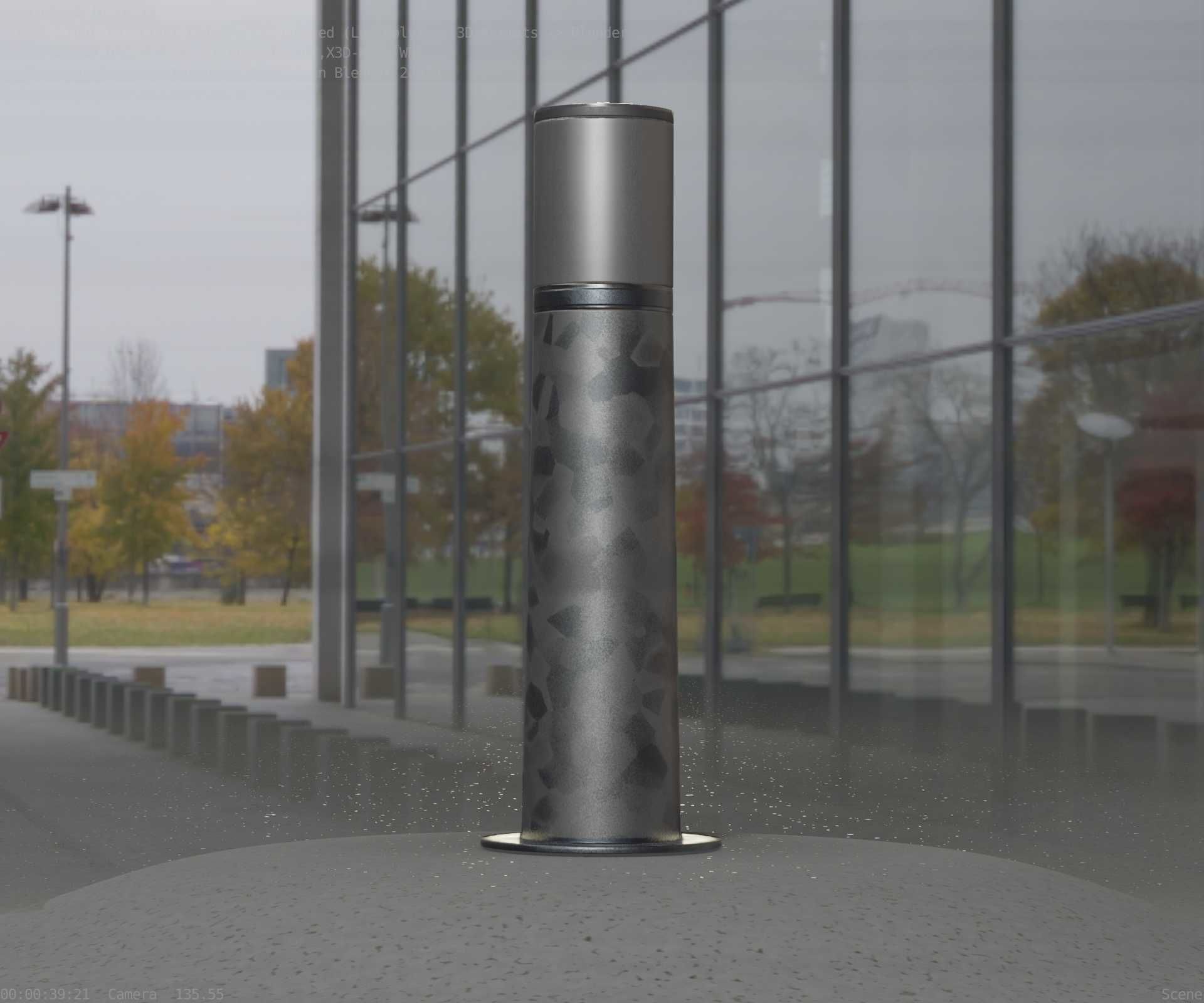 Galvanized Light-Column -10- Street-Light 9 Low-poly 3D model_22