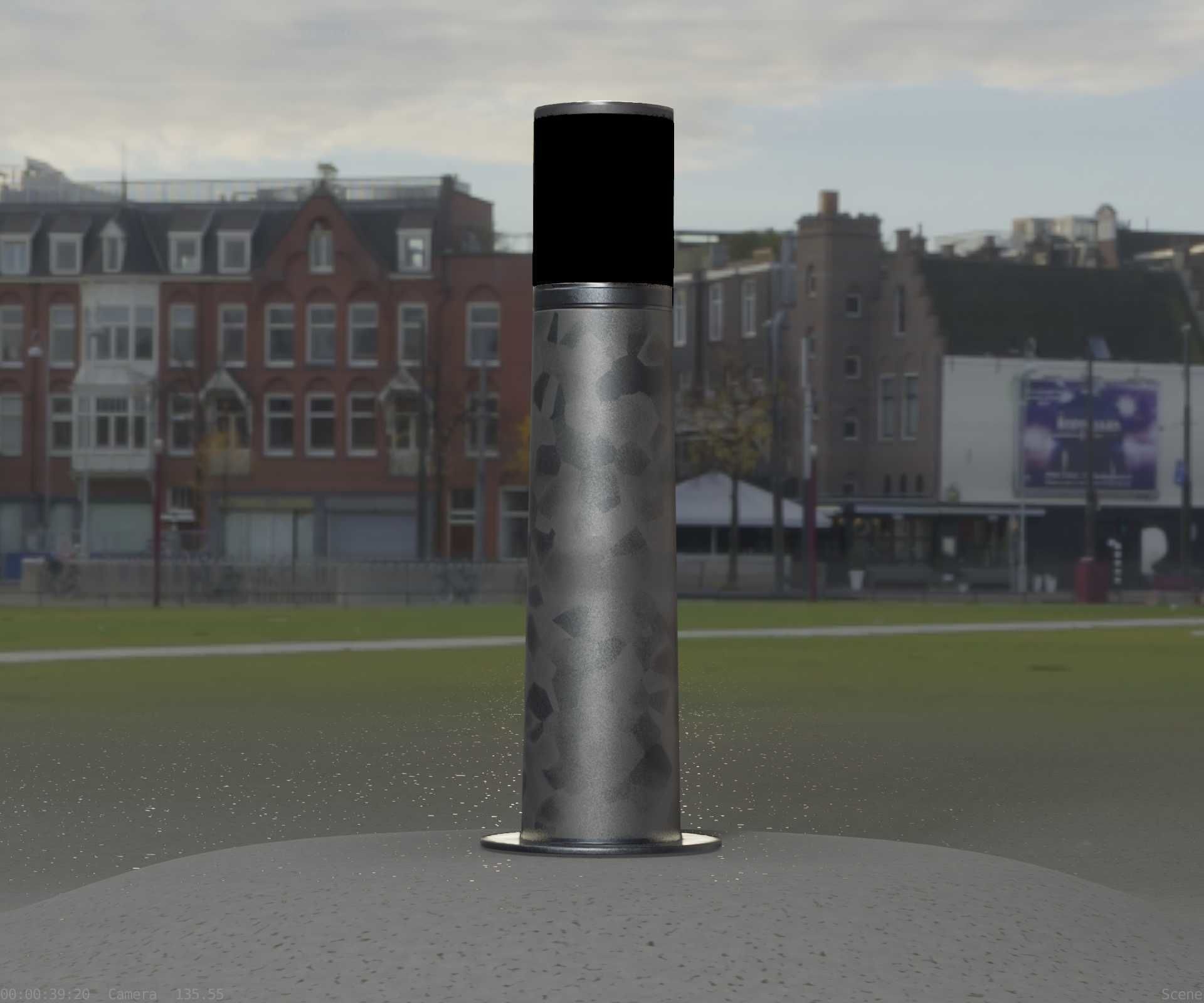 Galvanized Light-Column -10- Street-Light 9 Low-poly 3D model_71