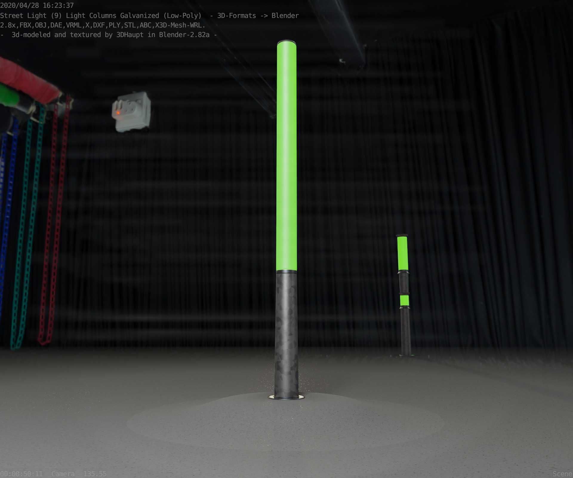 Galvanized Light-Column -13- Street-Light 9 Low-poly 3D model_49