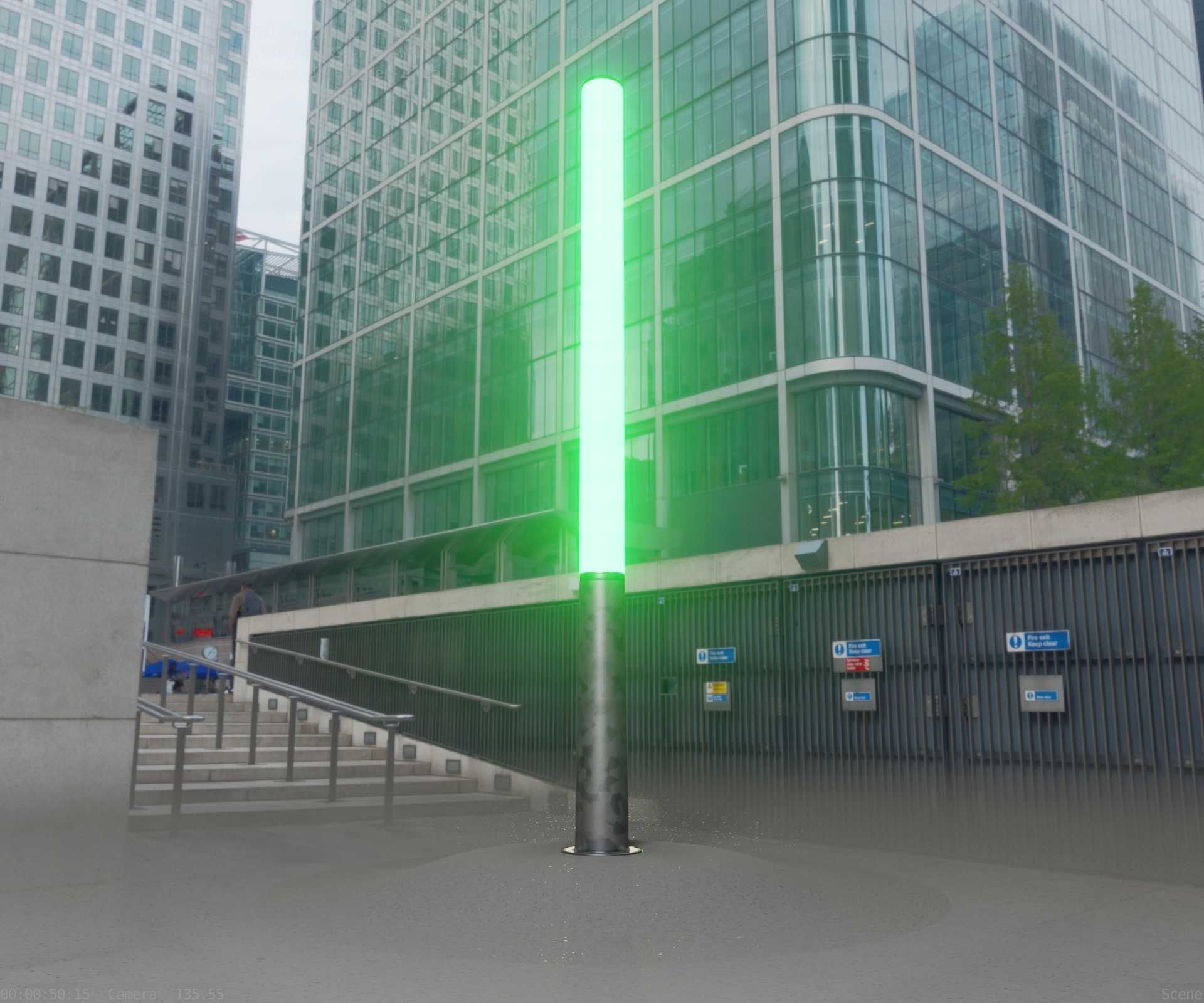 Galvanized Light-Column -13- Street-Light 9 Low-poly 3D model_53