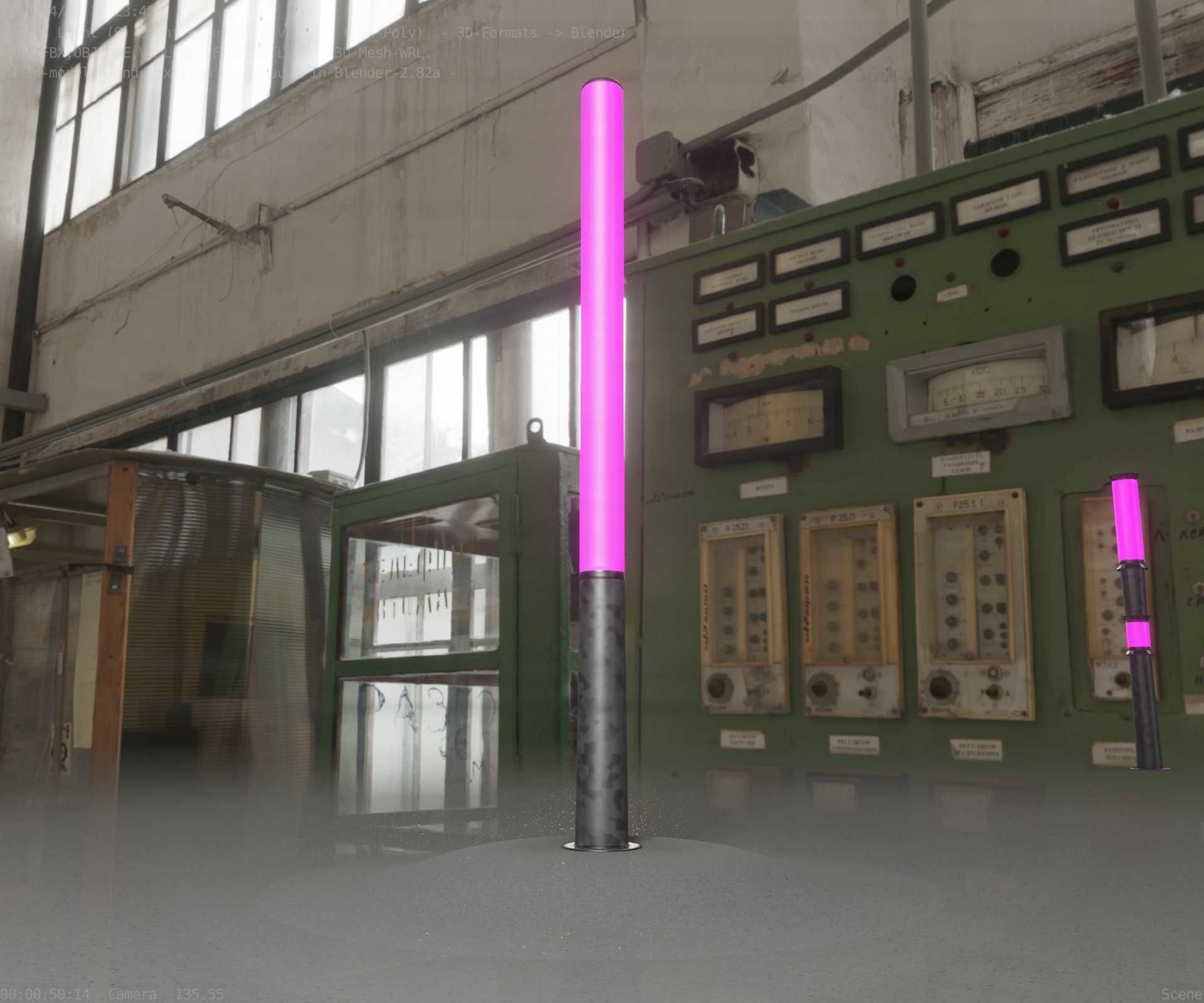 Galvanized Light-Column -13- Street-Light 9 Low-poly 3D model_52