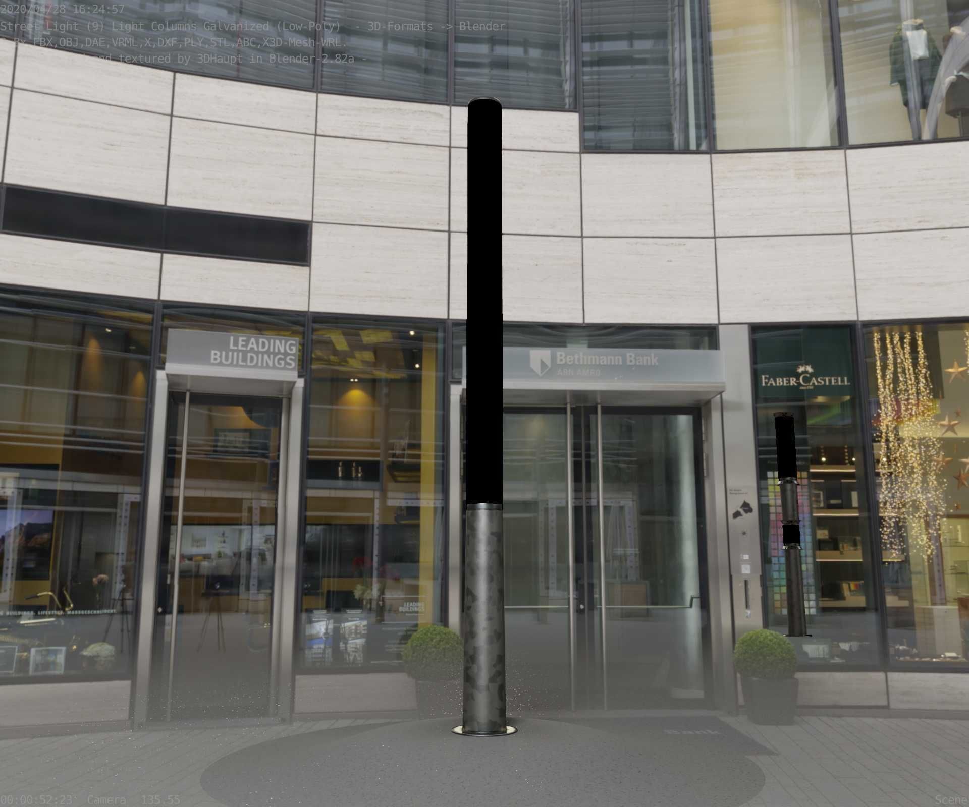 Galvanized Light-Column -13- Street-Light 9 Low-poly 3D model_92