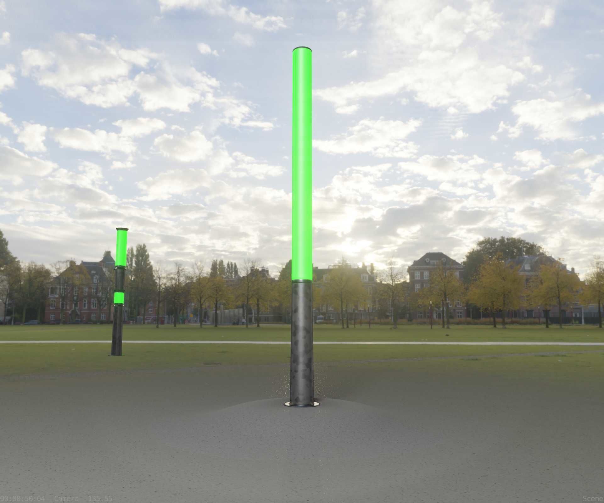 Galvanized Light-Column -13- Street-Light 9 Low-poly 3D model_33