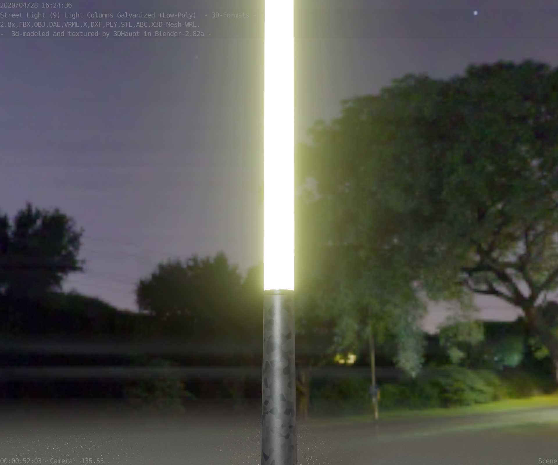 Galvanized Light-Column -13- Street-Light 9 Low-poly 3D model_72