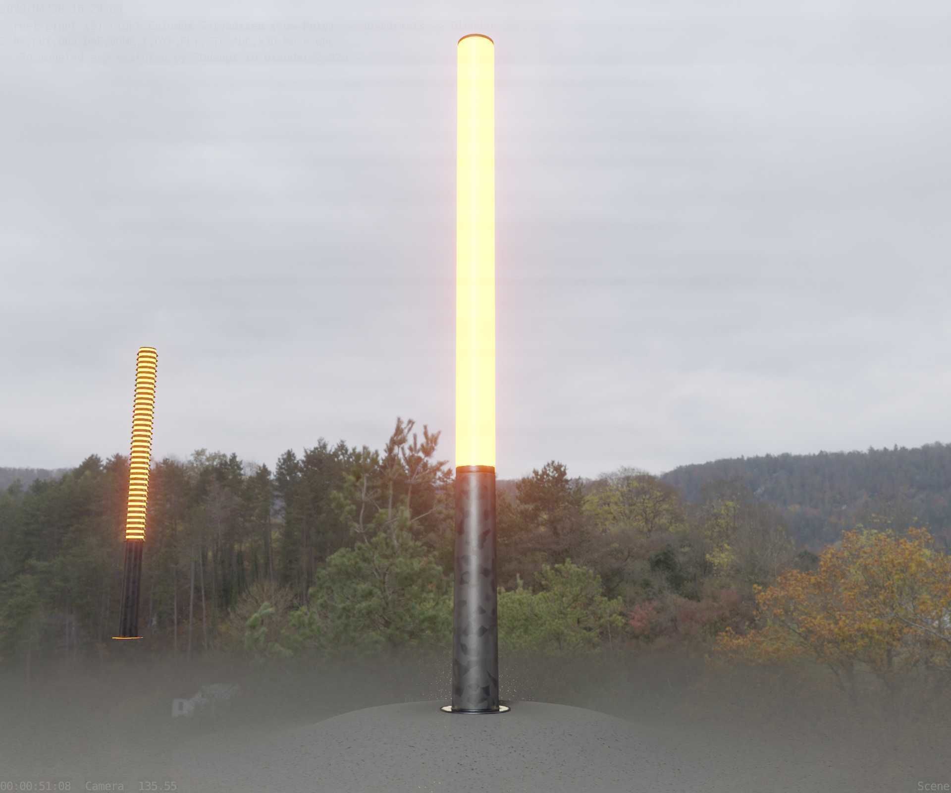 Galvanized Light-Column -13- Street-Light 9 Low-poly 3D model_61