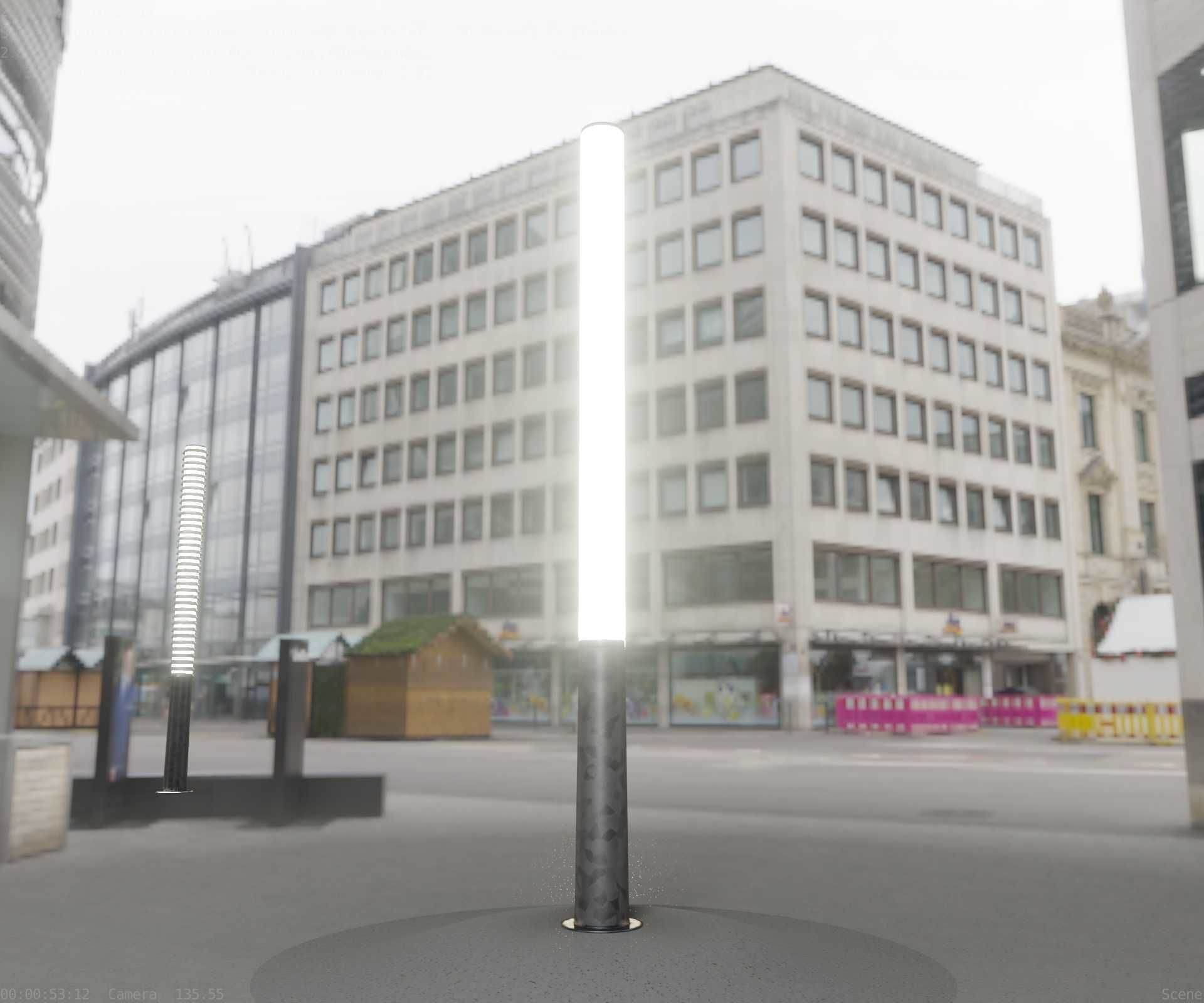 Galvanized Light-Column -13- Street-Light 9 Low-poly 3D model_16