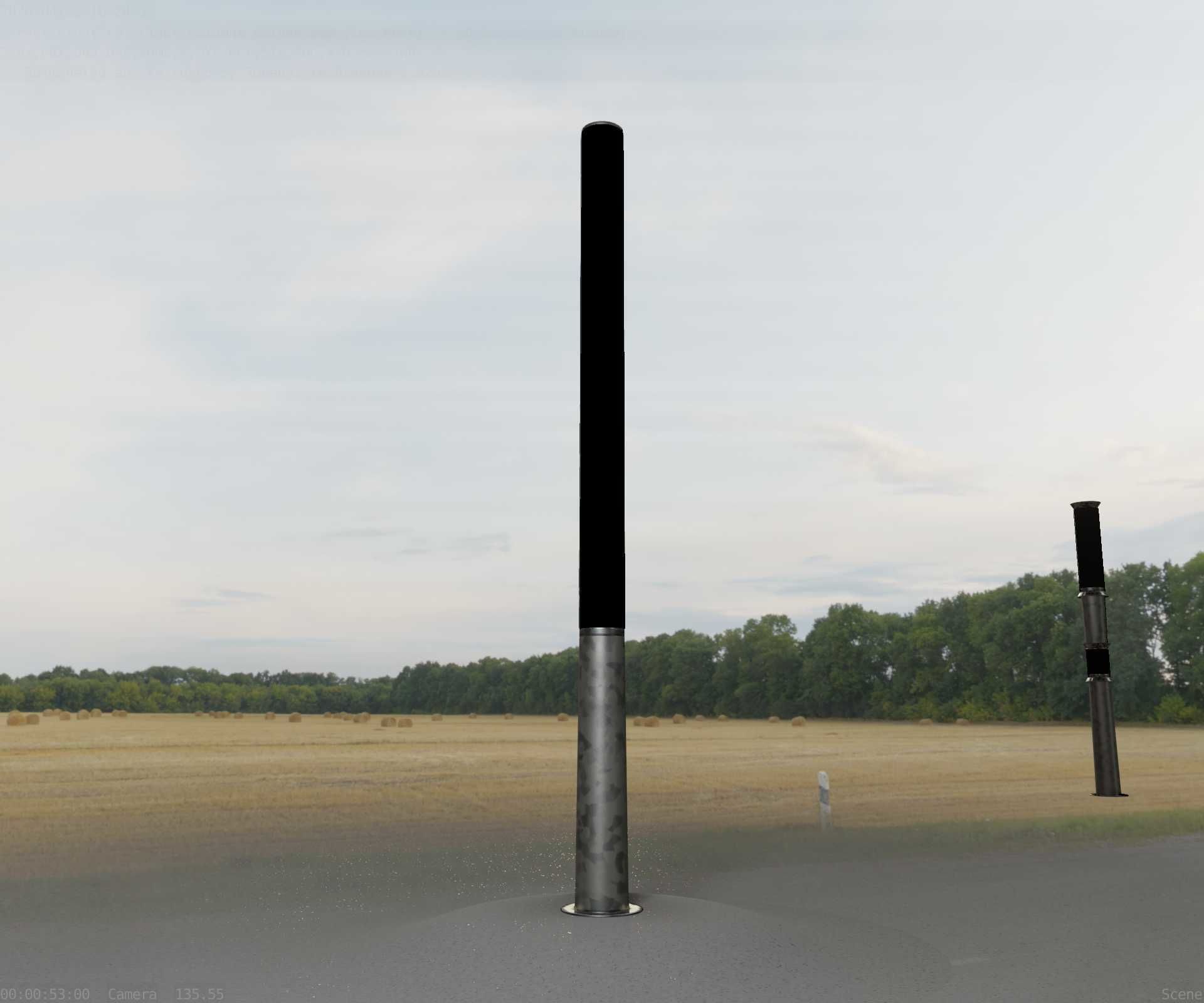 Galvanized Light-Column -13- Street-Light 9 Low-poly 3D model_93