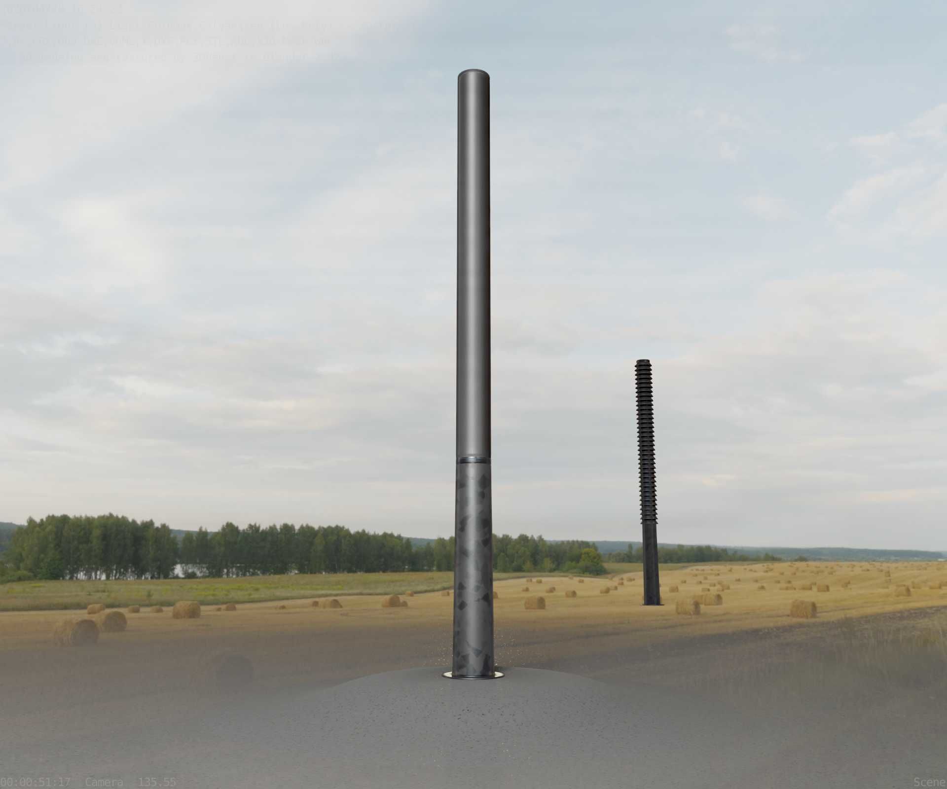 Galvanized Light-Column -13- Street-Light 9 Low-poly 3D model_28