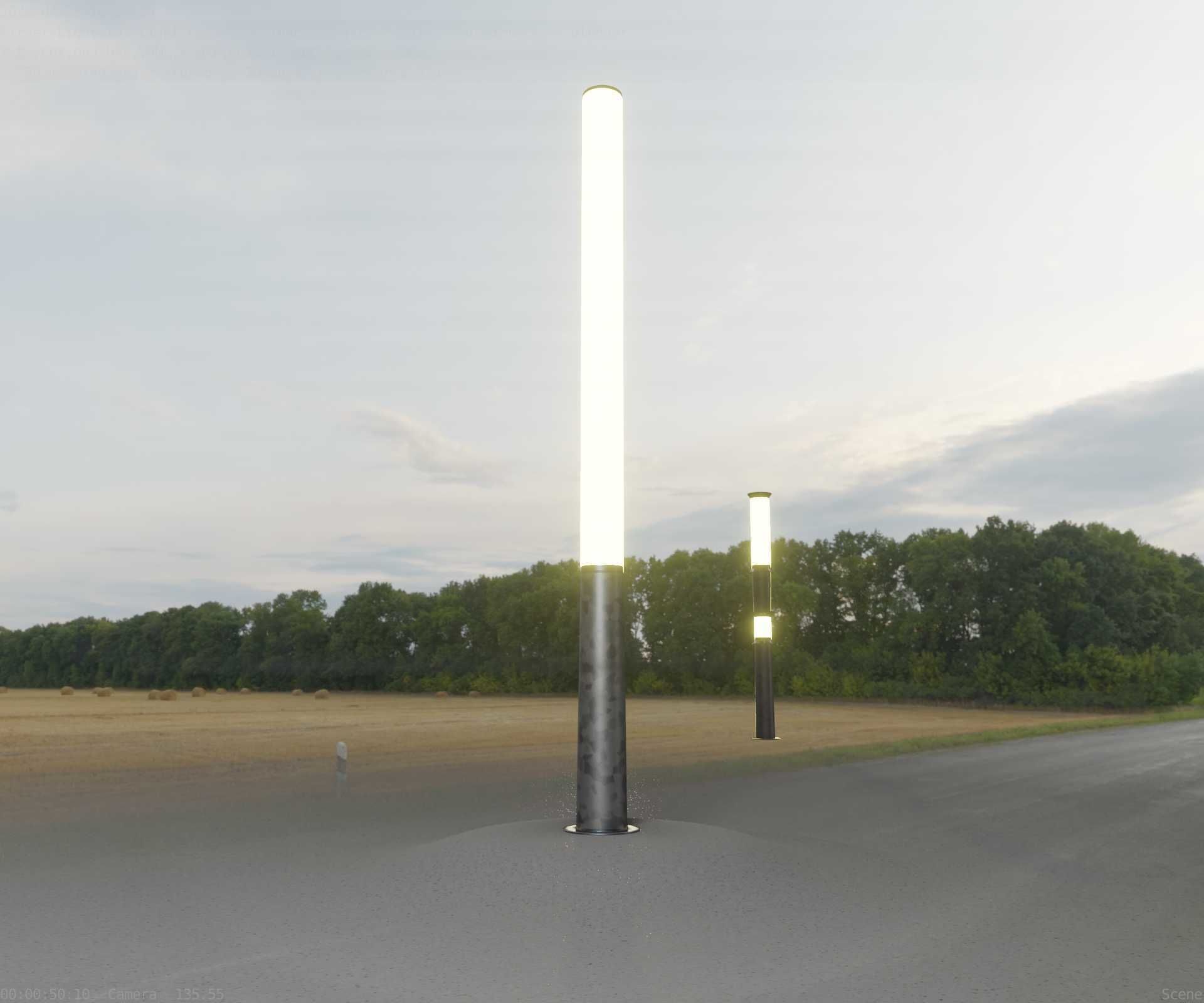 Galvanized Light-Column -13- Street-Light 9 Low-poly 3D model_48