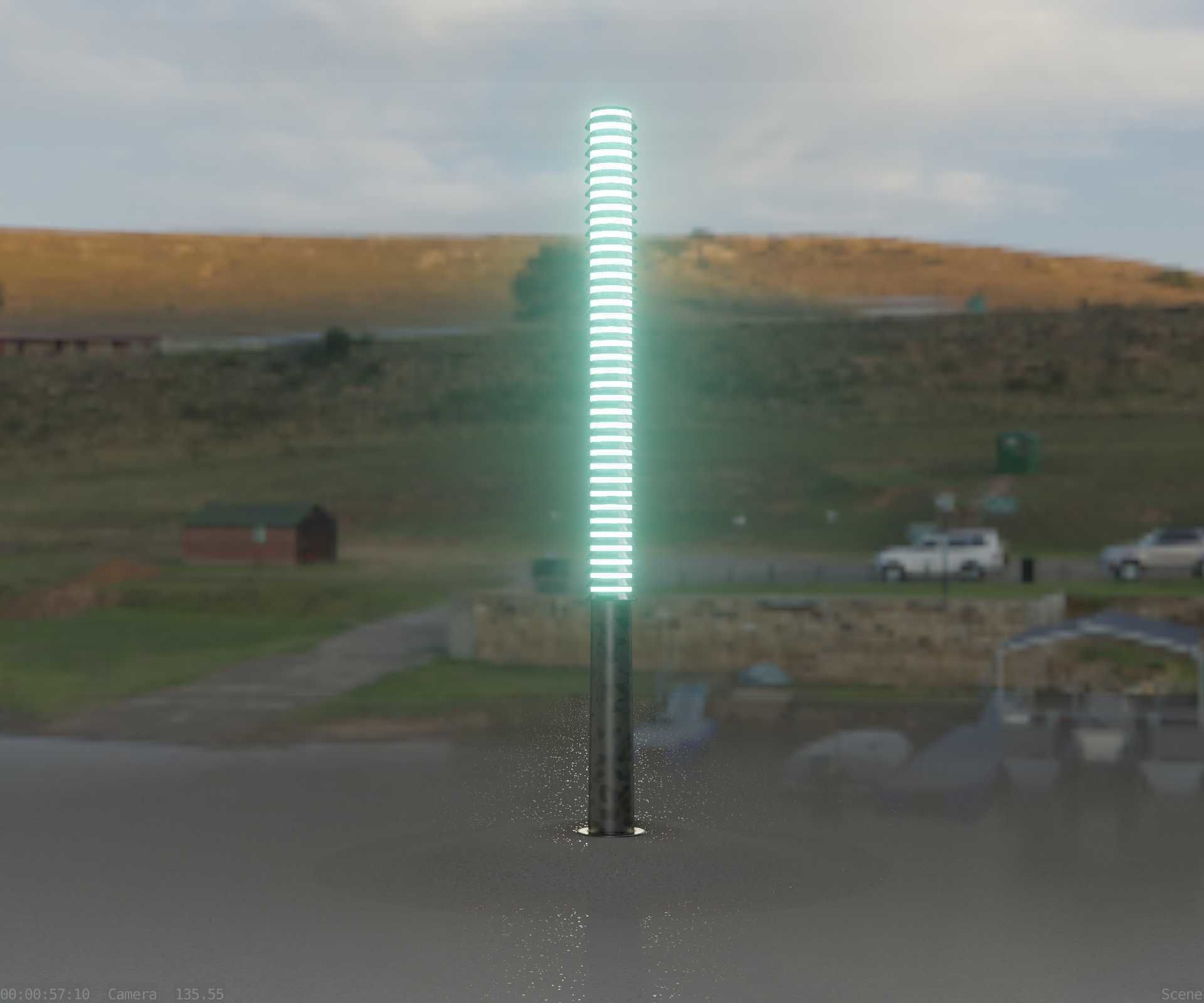 Galvanized Light-Column -14- Street-Light 9 Low-poly 3D model_78