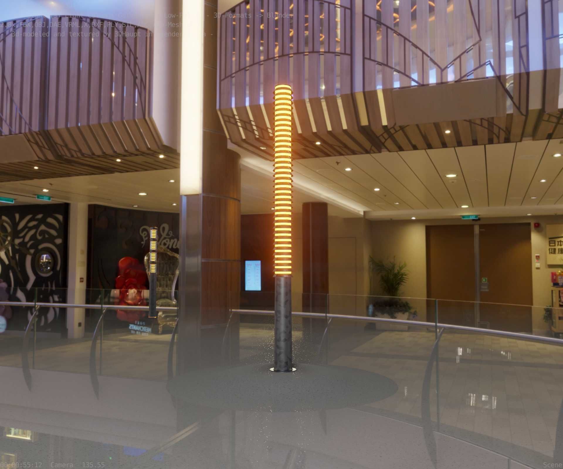 Galvanized Light-Column -14- Street-Light 9 Low-poly 3D model_46
