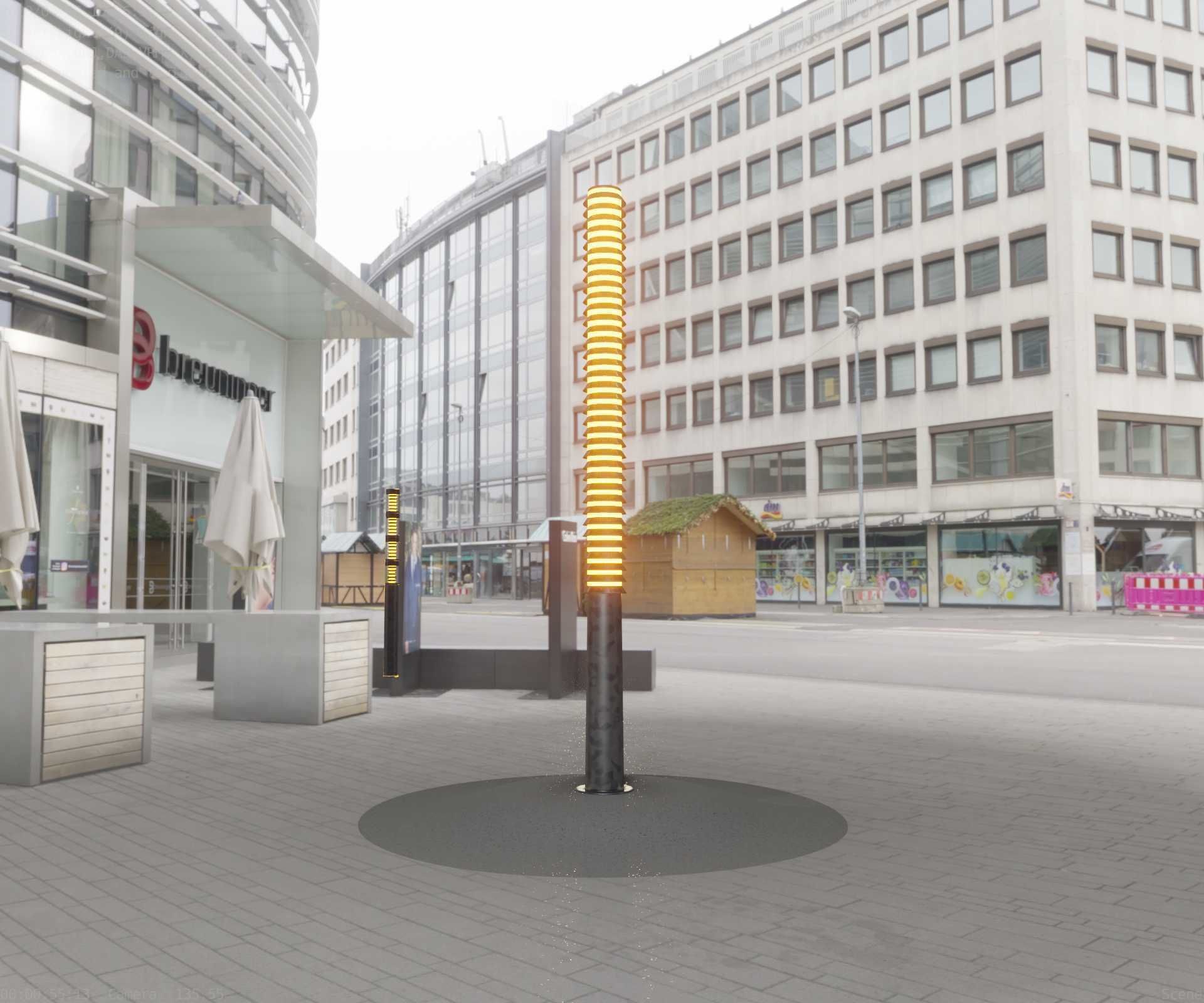 Galvanized Light-Column -14- Street-Light 9 Low-poly 3D model_47