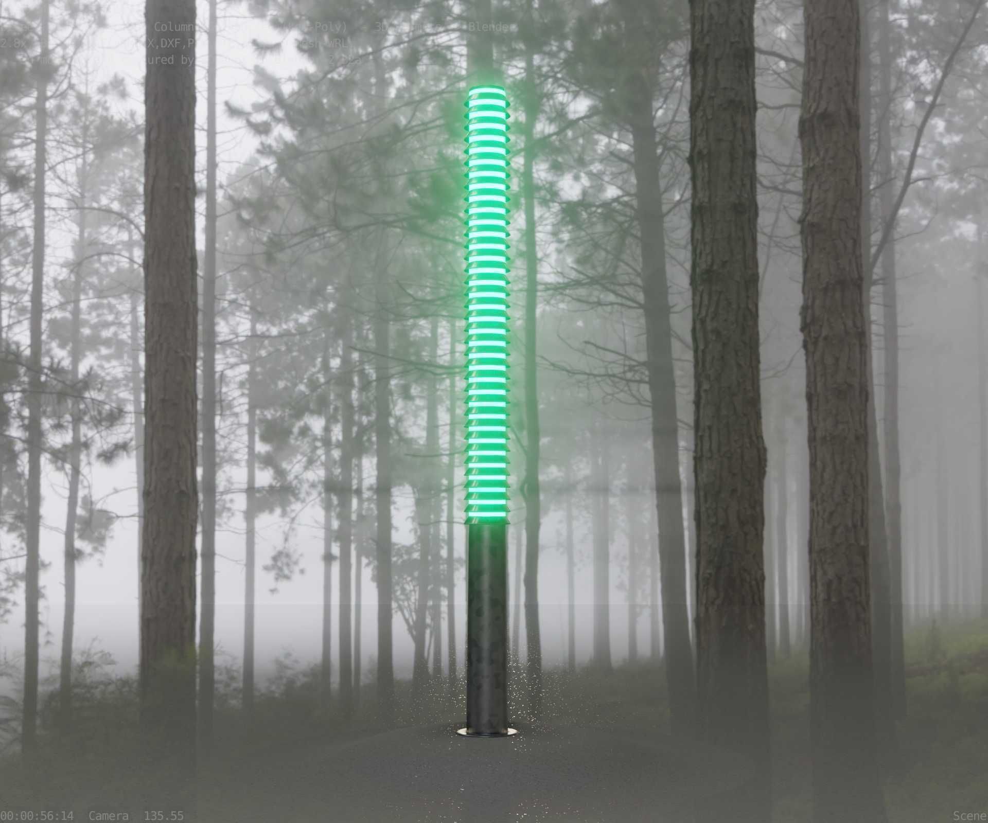 Galvanized Light-Column -14- Street-Light 9 Low-poly 3D model_58