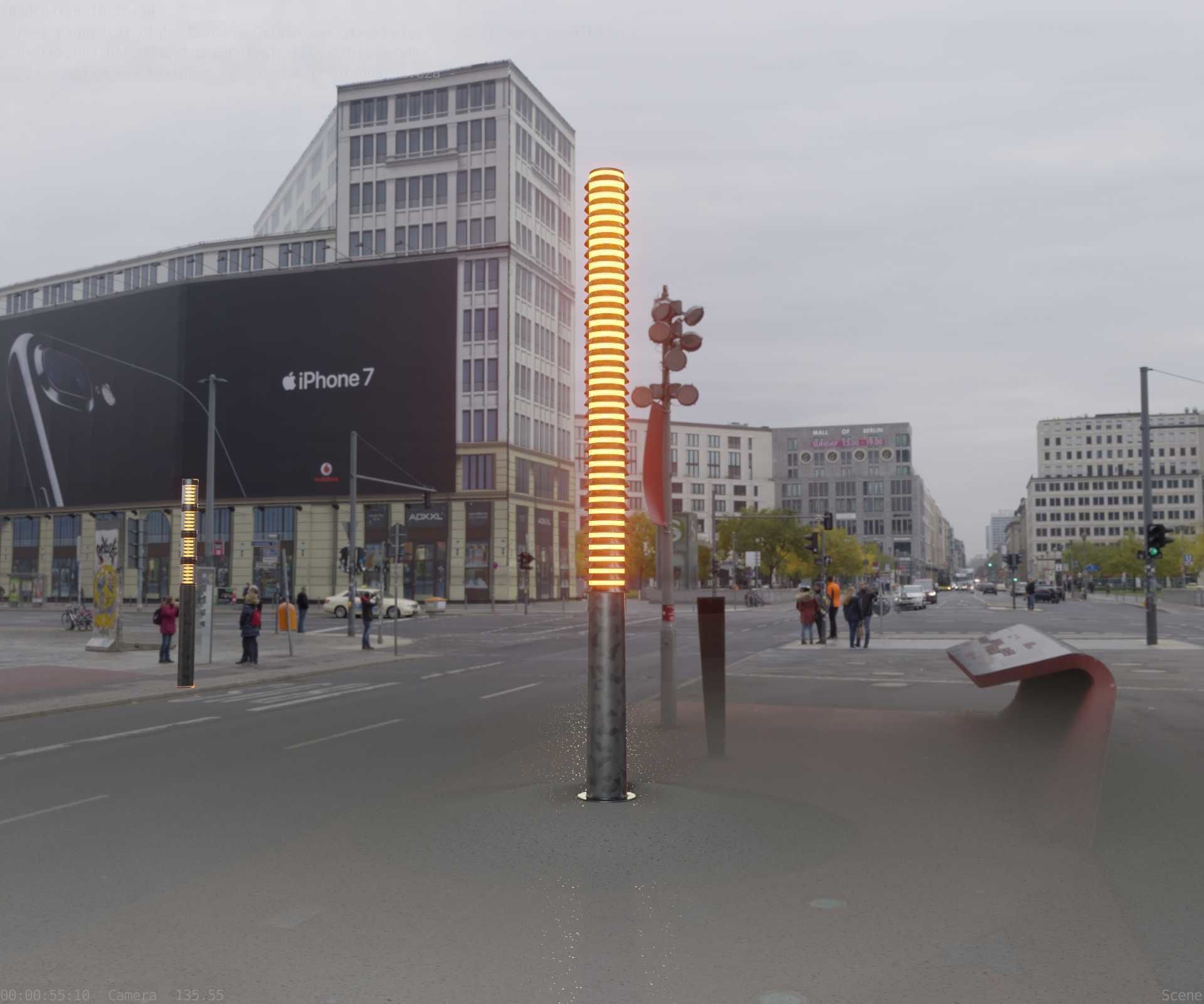 Galvanized Light-Column -14- Street-Light 9 Low-poly 3D model_44