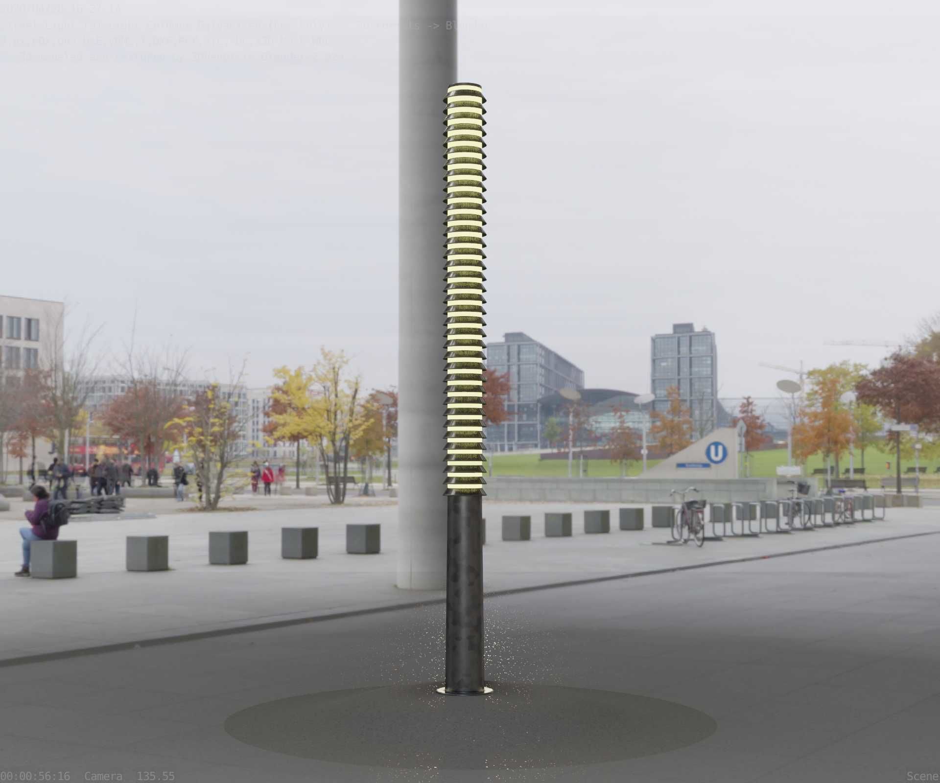 Galvanized Light-Column -14- Street-Light 9 Low-poly 3D model_60