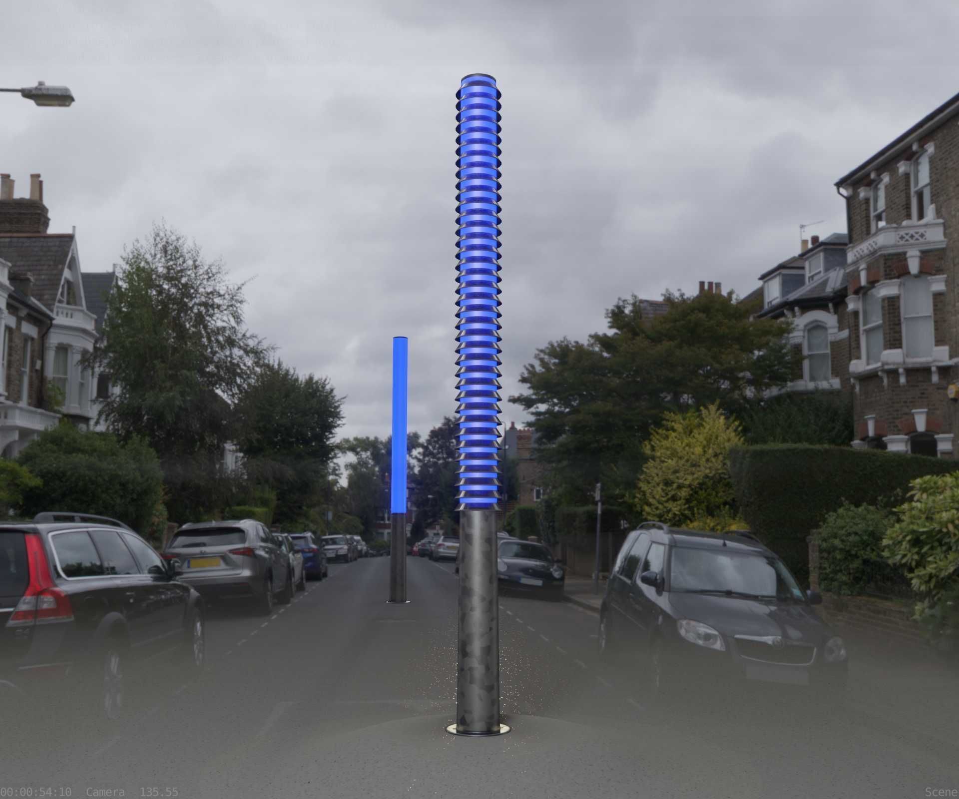 Galvanized Light-Column -14- Street-Light 9 Low-poly 3D model_20