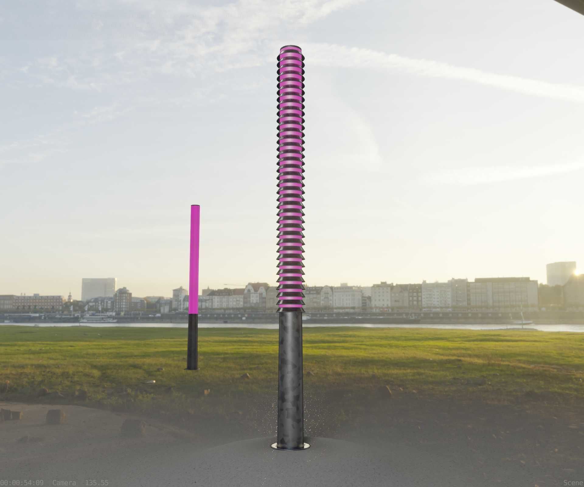 Galvanized Light-Column -14- Street-Light 9 Low-poly 3D model_19