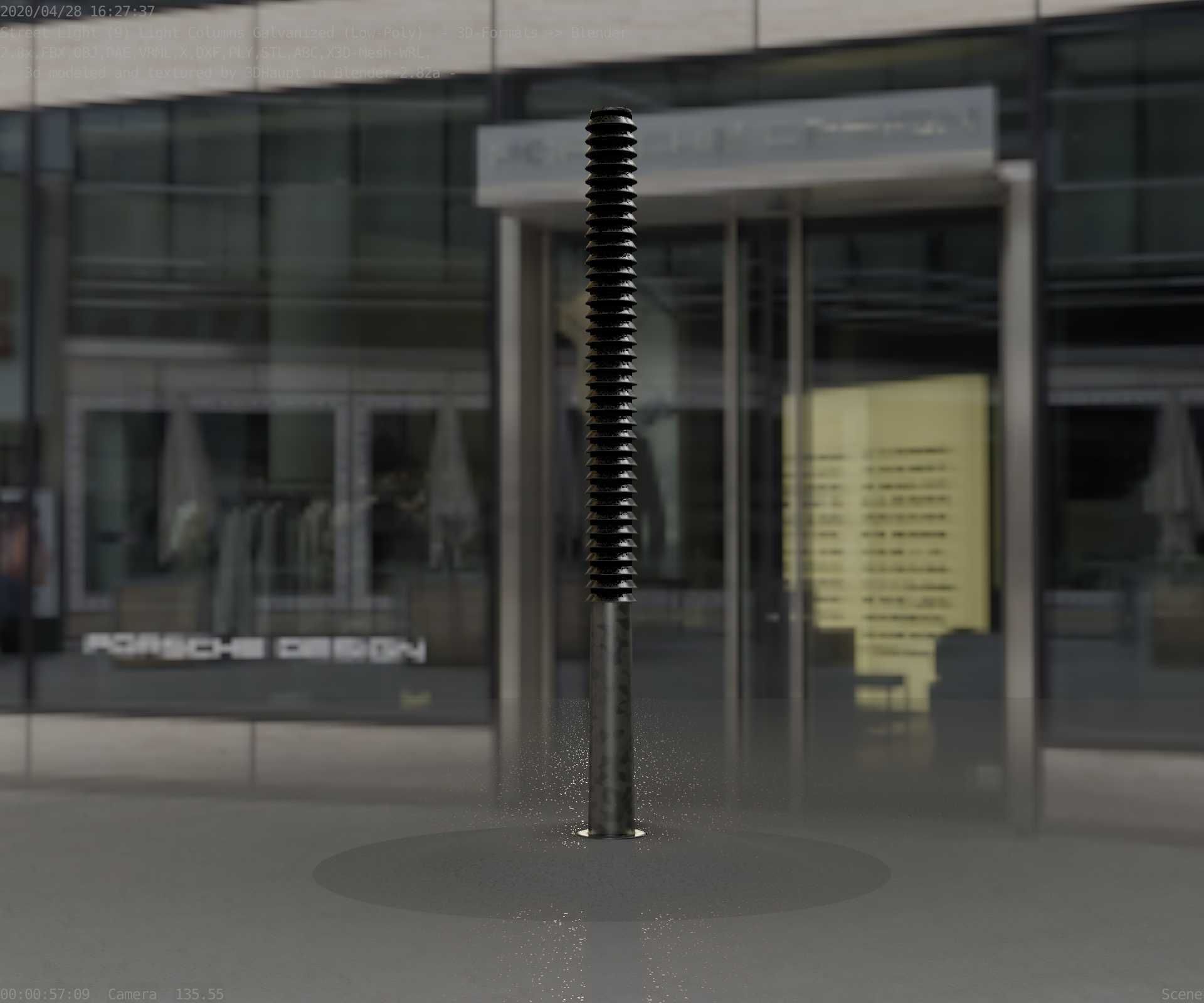Galvanized Light-Column -14- Street-Light 9 Low-poly 3D model_77