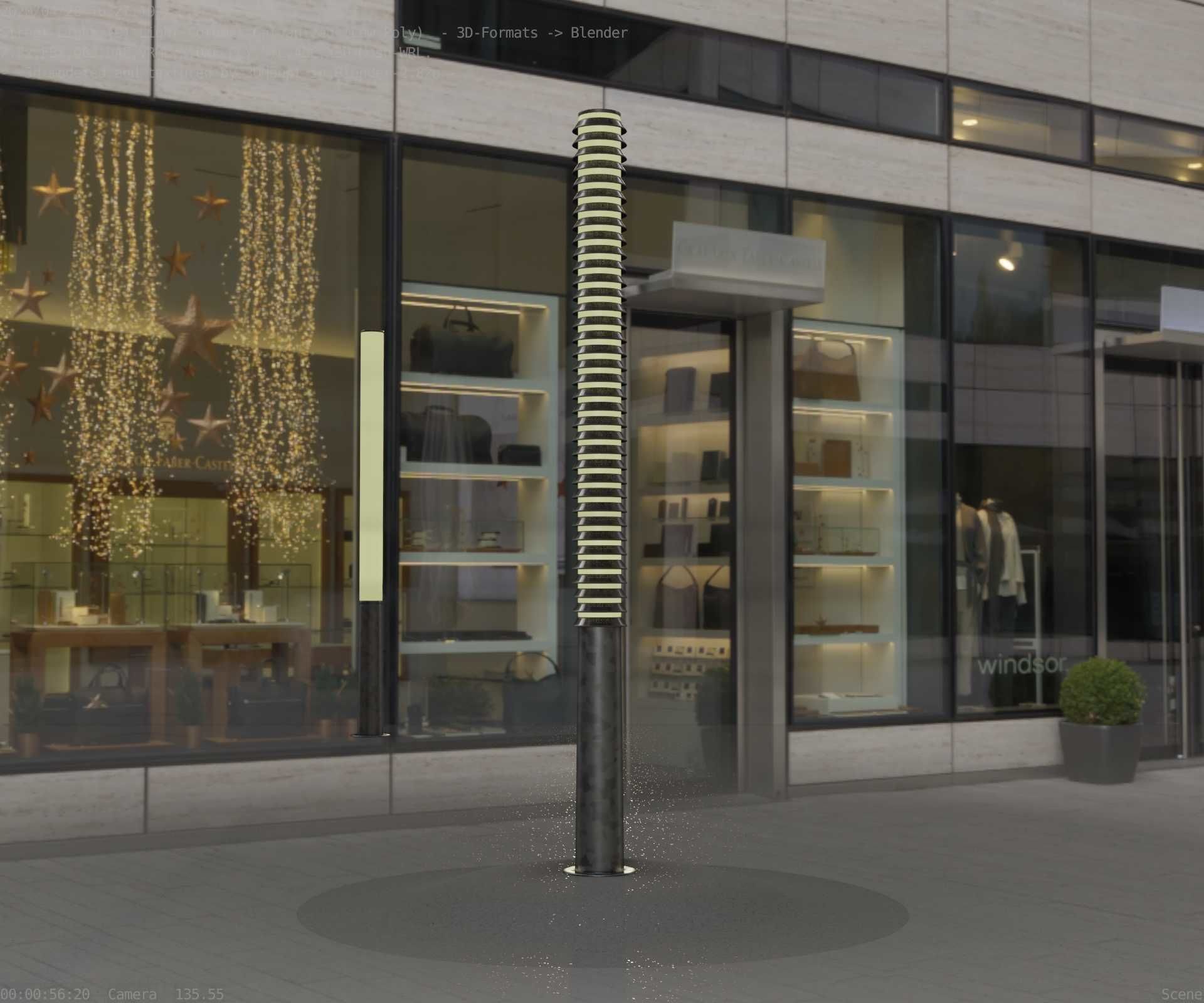 Galvanized Light-Column -14- Street-Light 9 Low-poly 3D model_64